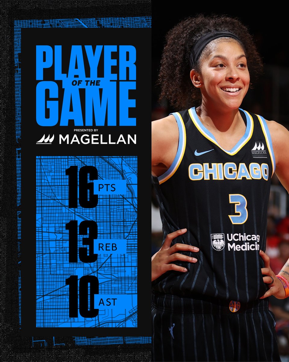 chicagosky's tweet photo. In her bag and stuffed the stat sheet all game long.

@Candace_Parker is your @MagellanCorp Player of the Game!

#skytown https://t.co/OM7TX0Pphe