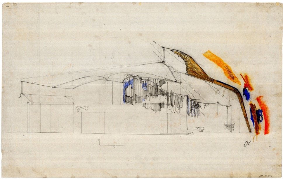 Singlehandedly_'s tweet photo. Seeing photos by Janne Tuunanen of Helsinki buildings by Alvar Aalto only whet my appetite to see more. There's a preternatural calm in the architect's complex, eccentric designs. His drawings capture the thought in them, resolving details while crafting open, generous spaces. https://t.co/rZQCYl7zSn