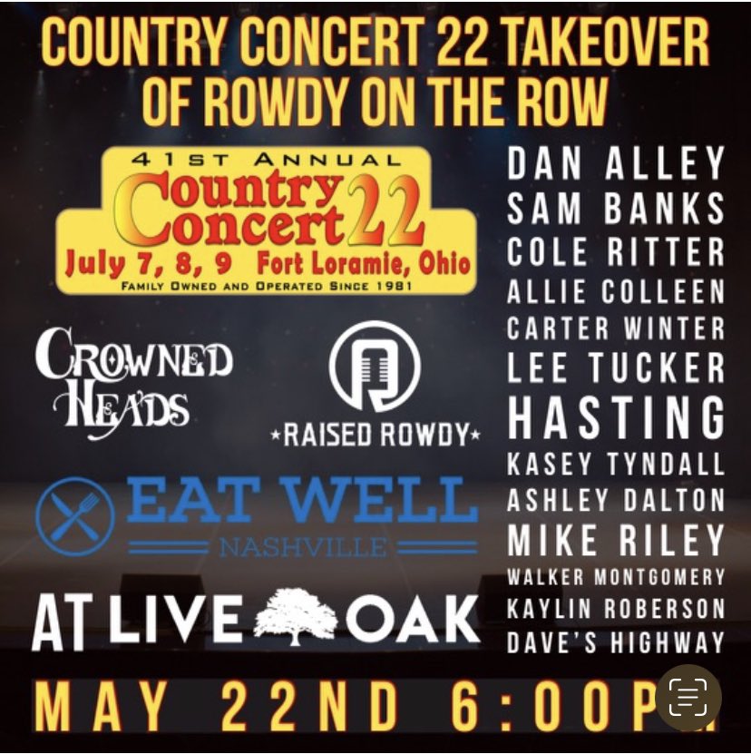 hastingofficial's tweet photo. Just got home from @Hamlermusicfest and we are already back at it! Joining @RaisedRowdy and @countryconcert in NASHVILLE TONIGHT! 7 pm https://t.co/rXVEmfF44x