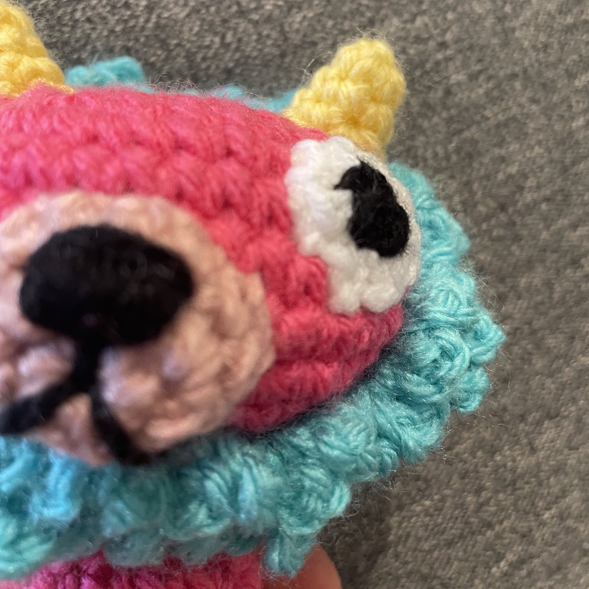 Loving this derp face 🤣 perfect weekend project #wip #crochet #amigurumi