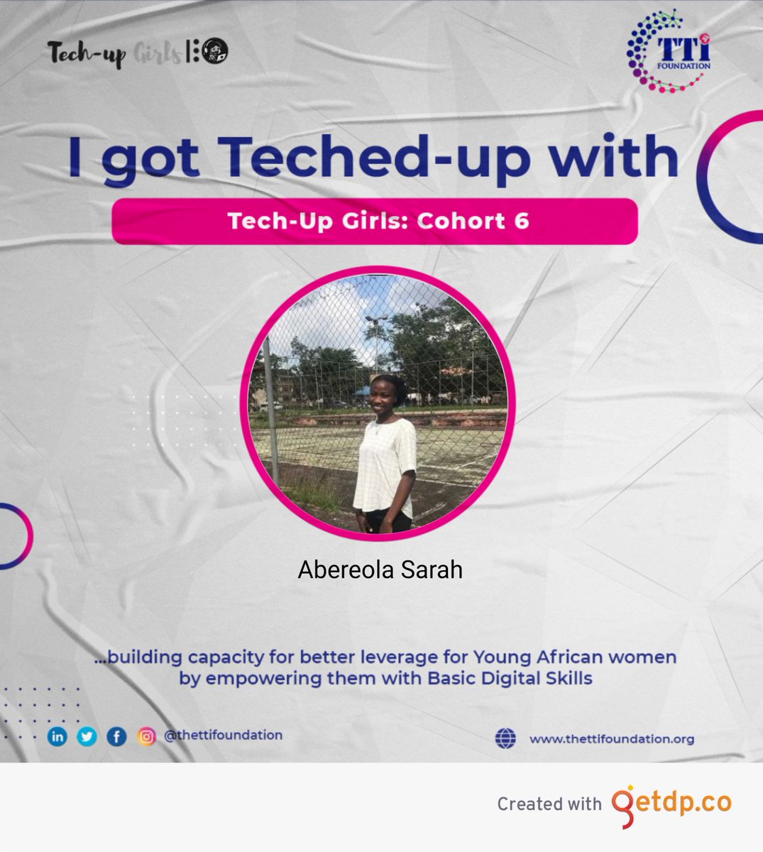 Sayrah_Ab's tweet photo. I, Abereola Sarah is so excited to tell you all,I was selected for Tech-up girls boot camp.
Technology means life to me,yes, because it has and still improving every thing needed for human survival.

#techupgirls #thetechytrain #thettifoundation #techupgirls6 #techupgirls6group8 https://t.co/ZFD2K26uJQ