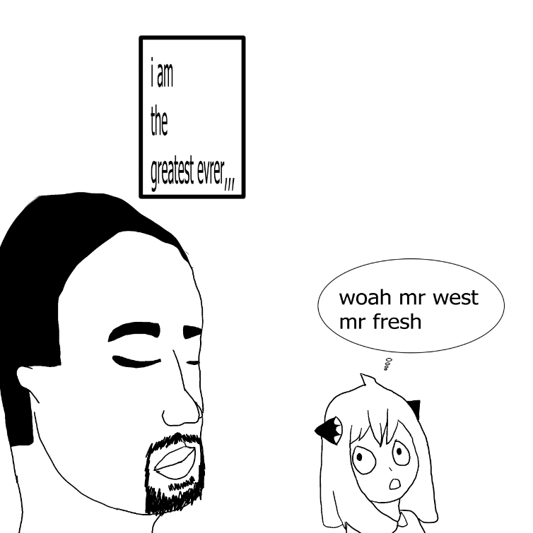 KWSHgg's tweet photo. kanye West meets anya forgor https://t.co/xwGvRp98oR