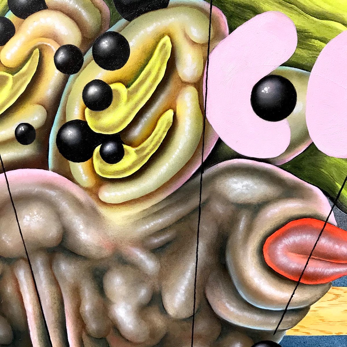 bijijoo's tweet photo. “Structured Monster,” oil &amp; acrylic on panel, 12x12in, 2020 https://t.co/ayhh7HXVaV