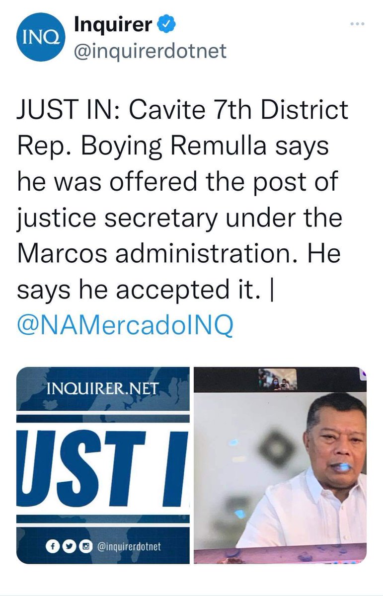sonnyafrica's tweet photo. Boying Remulla red-tagged community pantries &amp; VP Robredo campaign rallies, killed UP Security Bill restricting military/police operations in UP, and is avid supporter of NTF-ELCAC and its abuses.

DOJ is part of Anti-Terror Council naming "terrorists" for govt to attack. https://t.co/6YOklOEnEn