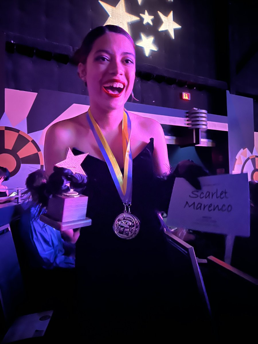 FullertonActs's tweet photo. Congrats to Scarlet Marenco for winning the Cappie for Supporting Actress in a Musical for her role as Mrs Wromwood in Matilda. #wearethearts #wearefullerton #matildathemusical #wearetheatre https://t.co/FH8NjnzHA5