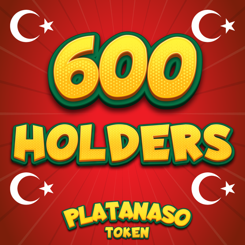PlatanasoTurkey's tweet photo. 3 gün önce (19 Mayıs) 500 sahipken, şimdi 3 gün sonra (22 Mayıs) bir dönüm noktasına daha ulaştık, 600 HOLDERS!!
Hepinize teşekkür ederim!!

#Platanaso #PlatanasoToken #CVC #VOLTINU #Metaverse #BNB #Binance #cryptocurrency #Crypto #1000xgem #BSC #BSCGems #Pancakeswap #DOJOSWAP https://t.co/BP5RJJ3Uoe
