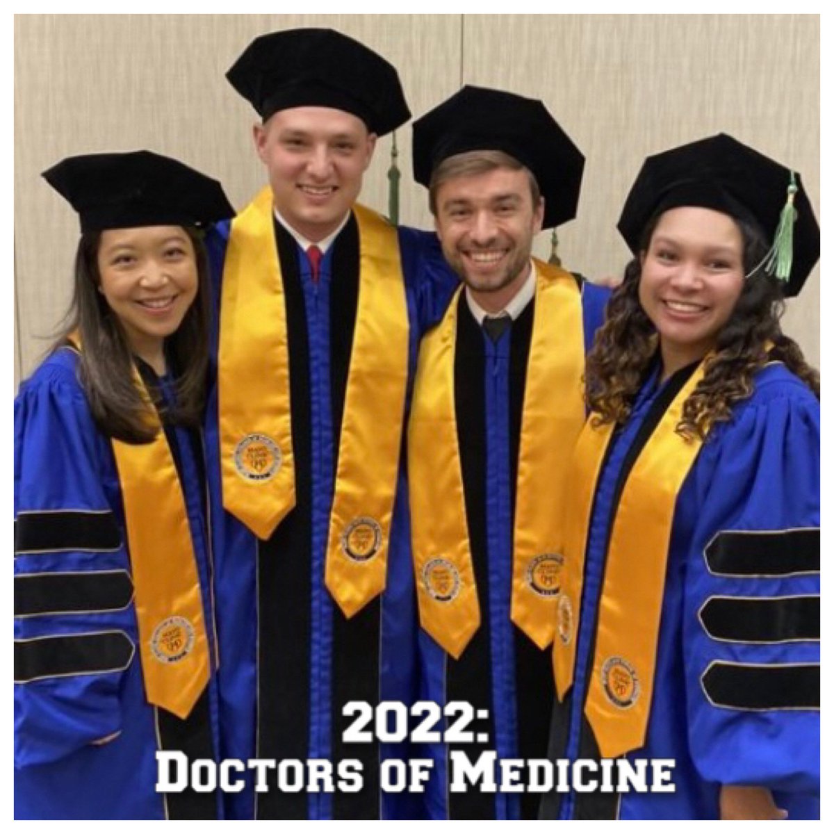 From first year med students struggling through gross anatomy lab to med school graduates! Presenting a soon to be pediatrician, general surgeon, internal medicine doctor, and pathologist. 

P.S. 4 years and I still don’t know which camera to look at…
@MayoClinicSOM #MeetMayoMed