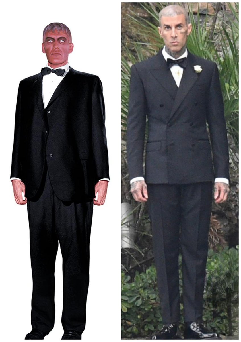 grimsky51's tweet photo. Was Lurch from the original Adam's Family, Travis Barkers inspiration for his marriage to Kourtney? Asking for a friend. https://t.co/pzFmAwuE4I