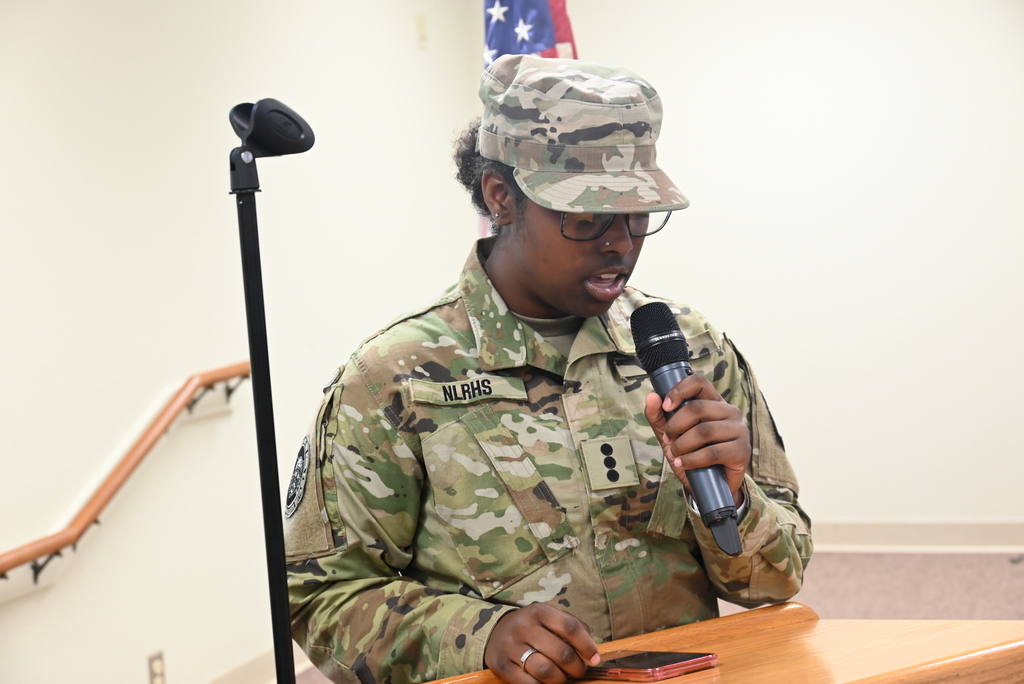 NiJayla McCray and Ryan Munsel offered the invocation and the Pledge of Allegiance at Thursday's Regular Board Meeting.