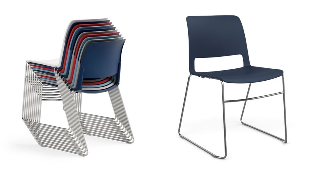 CFS_MplsMN's tweet image. The supportive, flexing back on Sprout provides extra ergonomics while the simple shell + frame construction makes it 100% recyclable (and easy to maintain). It pairs a refined silhouette with rugged durability and stacks higher than any other chair we have. #OfficeFurniture