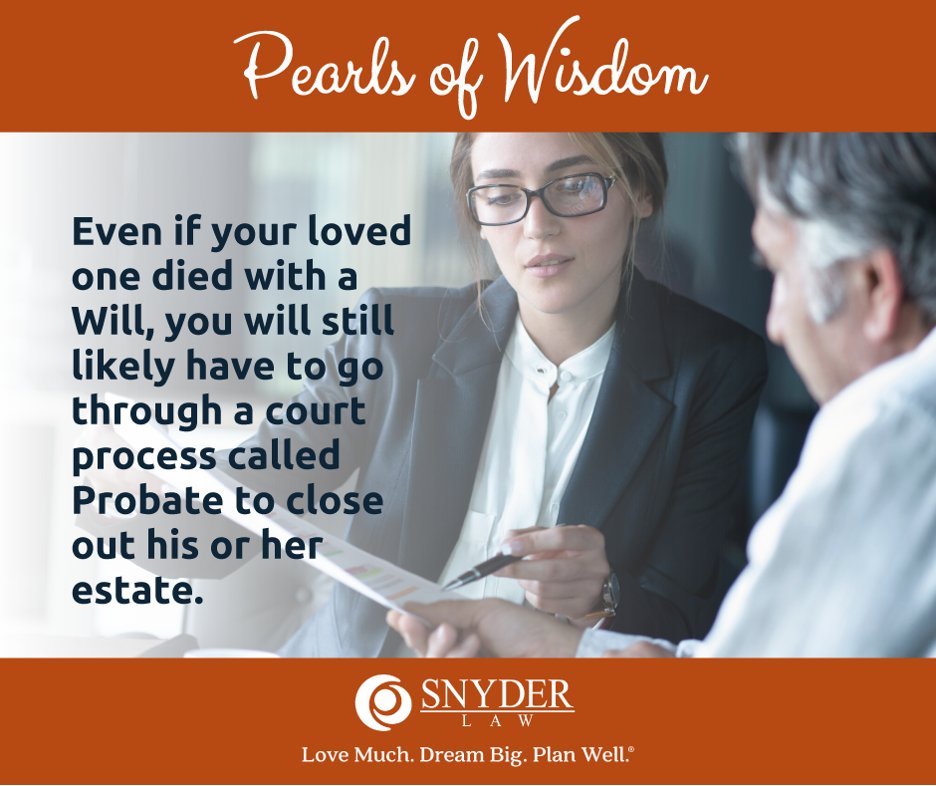 SnyderLawPC's tweet photo. Probate can be confusing, difficult and time-consuming. If you are facing this process after the loss of a loved one, contact us for assistance! #grief #loss #planahead https://t.co/twF20pNTXd