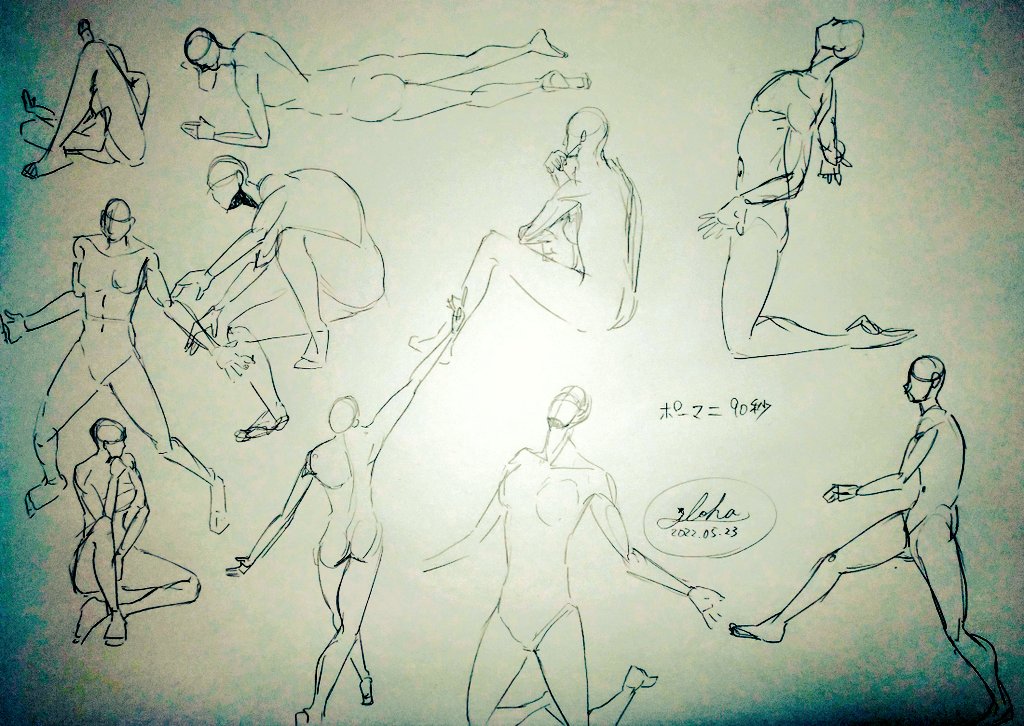 iloha_color's tweet photo. 20220523　ポーマニクロッキー
B4クロッキー帳　HB鉛筆
#PoseOfTheDay
#posemaniacs
#朝ドロ https://t.co/En6aRAbltD