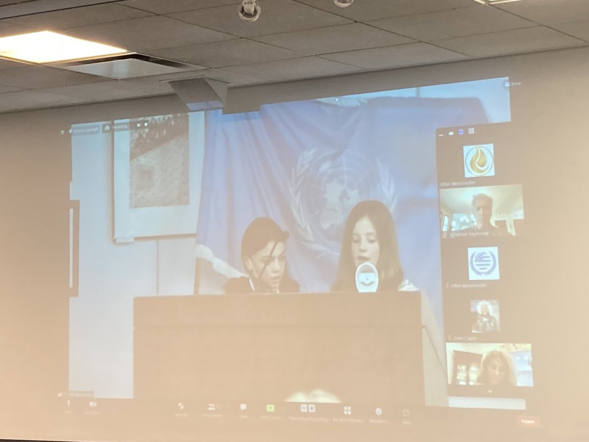 MESMSRoopchand's tweet image. Ryan Lodewick and Cameron Lucas read their winning poem at a ceremony today hosted by the United Nations Association with ambassador Simona Miculescu and Bishop Seth O. Lerty in attendance. Congratulations to both girls and their families! @MESMSHorowitz  @RonHattar @YorktownCSD