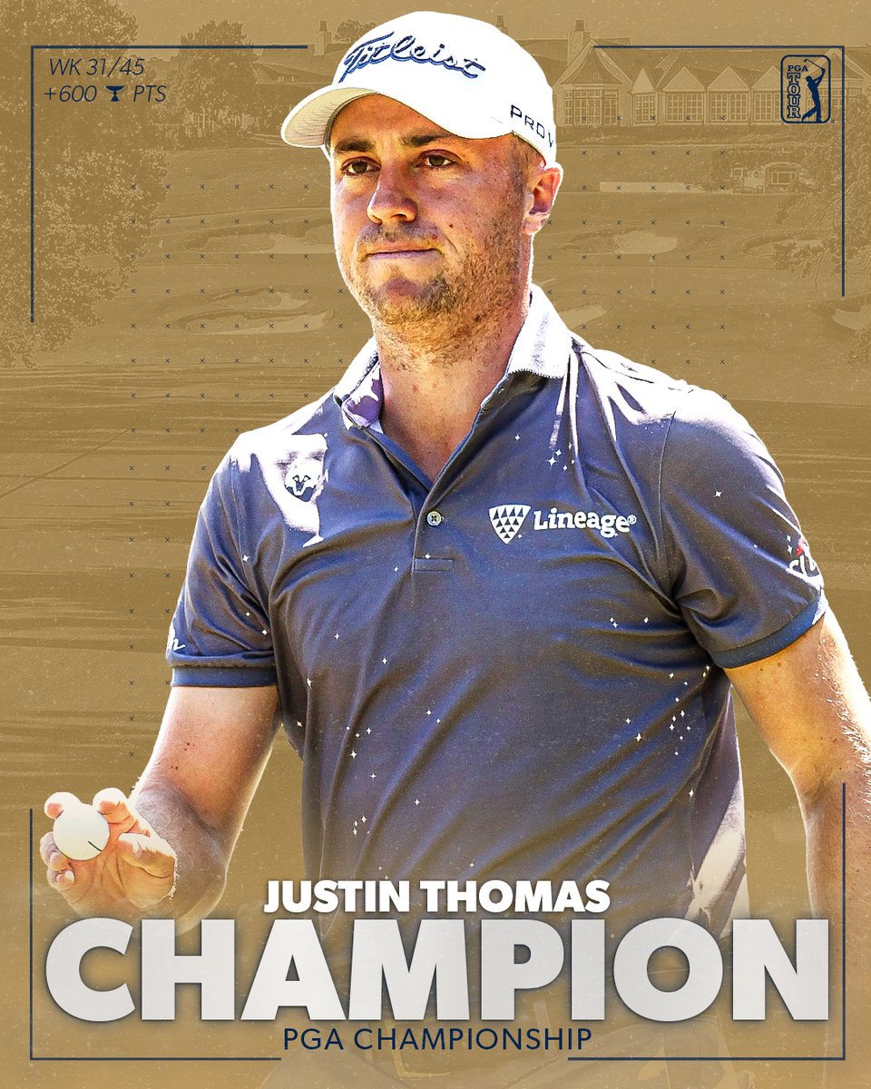 PGA TOUR (@pgatour) on Twitter photo A comeback for the ages 🏆
<a href="/JustinThomas34/">Justin Thomas</a> overcomes an 8-shot deficit to win his second <a href="/PGAChampionship/">PGA Championship</a> in a playoff. A comeback for the ages 🏆
<a href="/JustinThomas34/">Justin Thomas</a> overcomes an 8-shot deficit to win his second <a href="/PGAChampionship/">PGA Championship</a> in a playoff.