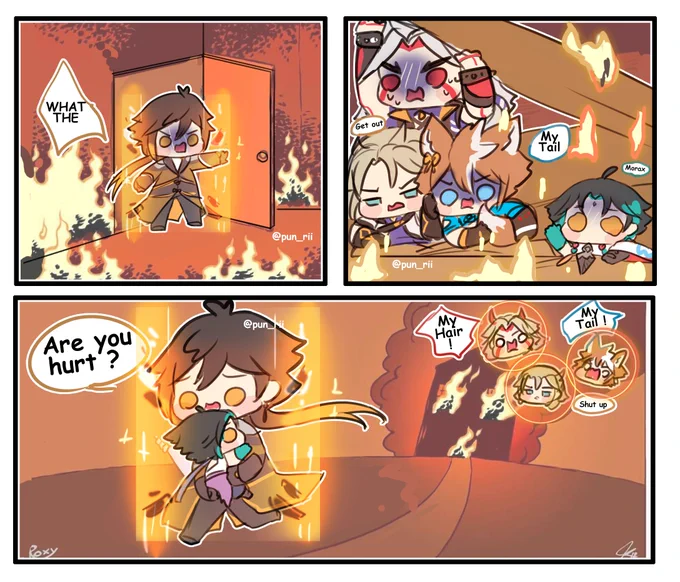 Re 😅 #zhongli #xiao #itto #albedo #gorou 