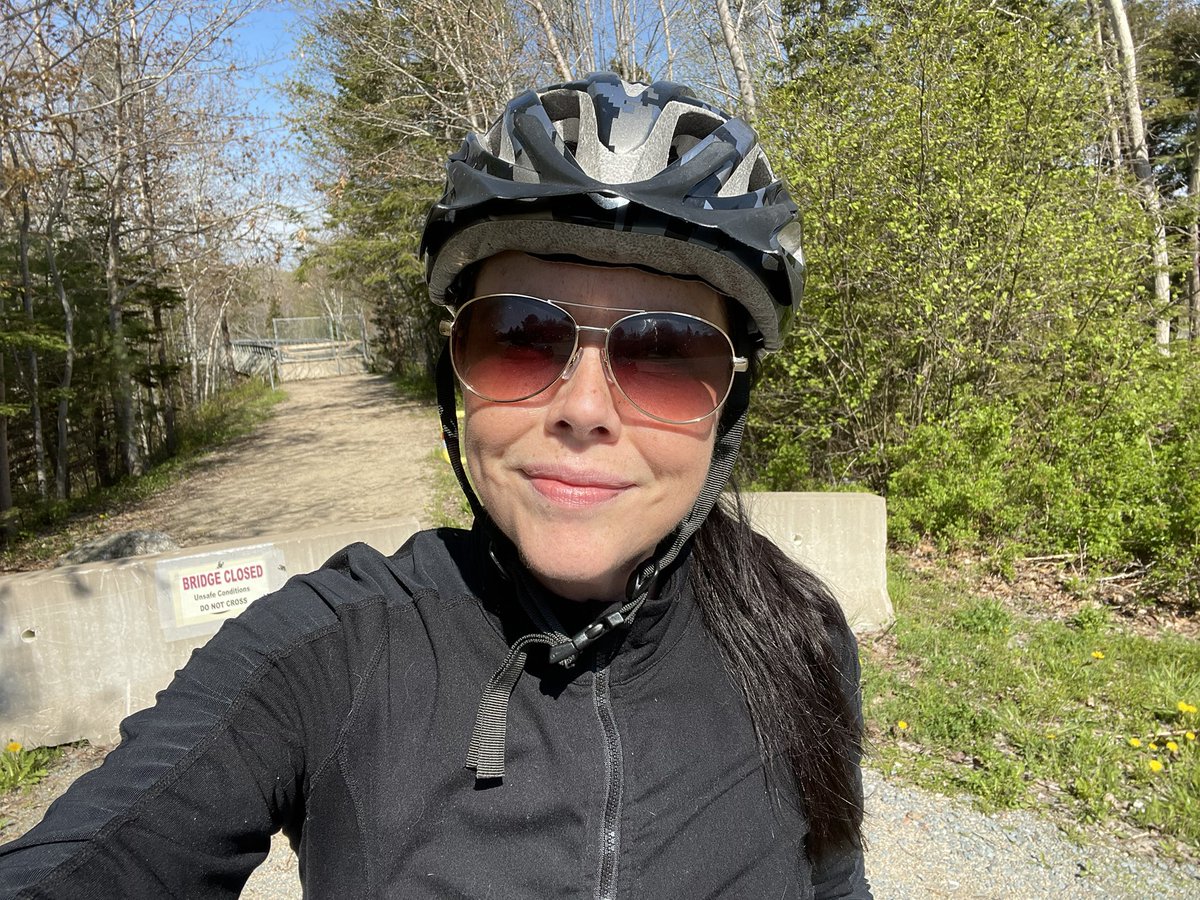 MennaRiley's tweet image. Loved getting out on my new bike this weekend! #railstotrails #dynamitetrail #mahonebay #chesternovascotia