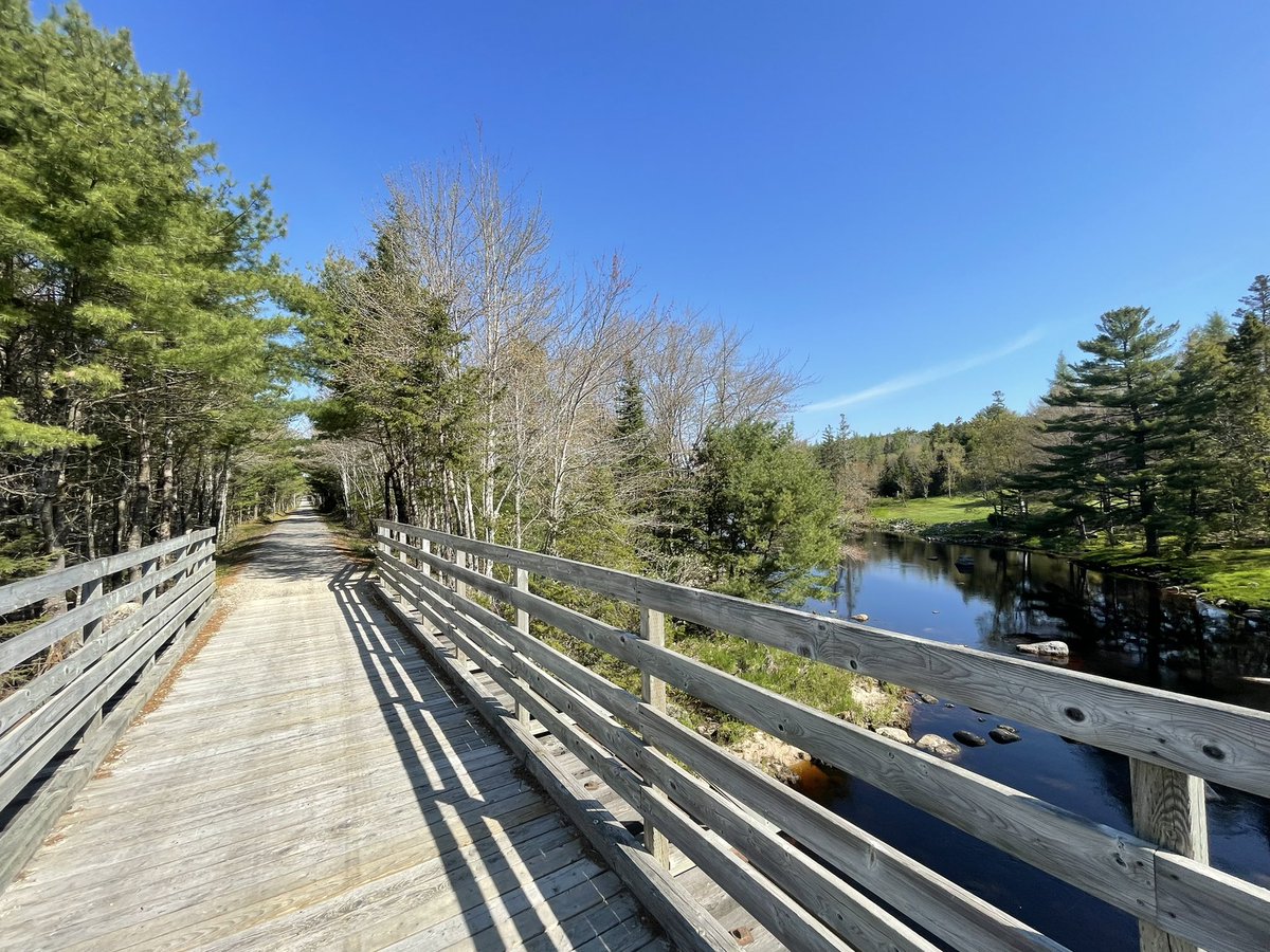 MennaRiley's tweet image. Loved getting out on my new bike this weekend! #railstotrails #dynamitetrail #mahonebay #chesternovascotia