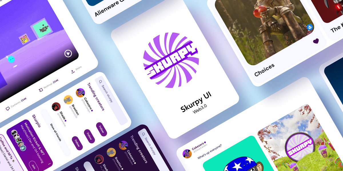 Skurpy.com is a brand new social media platform for NFTs &amp; Crypto. Connecting artists, collectors, and crypto enthusiasts. 🎨🔥😍