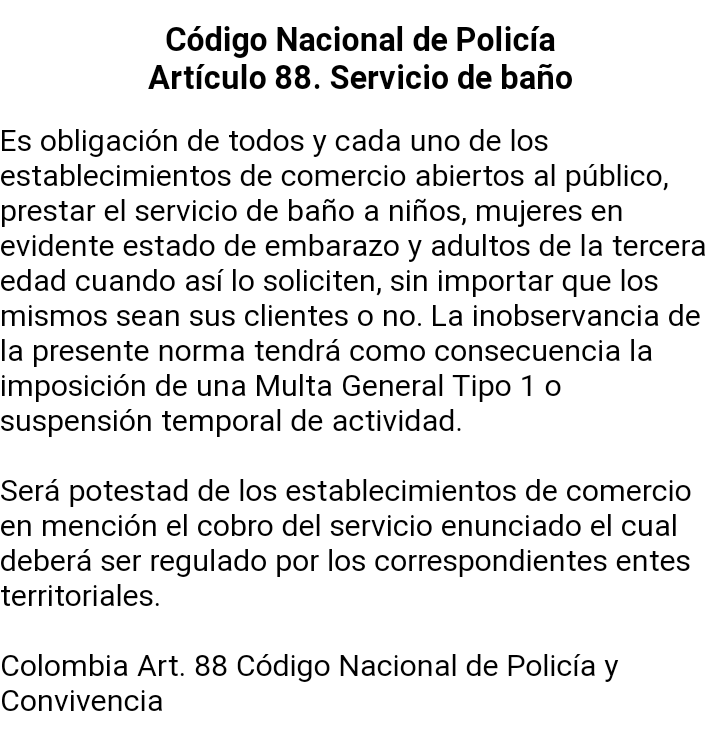 deafnook's tweet photo. Quiero hacer una denuncia a la @PoliciaBquilla por una violación al artículo 88 del código nacional de policía. La droguería @FarmanorteD  quien se negó a prestarle sus baños a mi hija de 4 años la cual llevaba bastante tiempo aguantando. https://t.co/lSQY33KGBc
