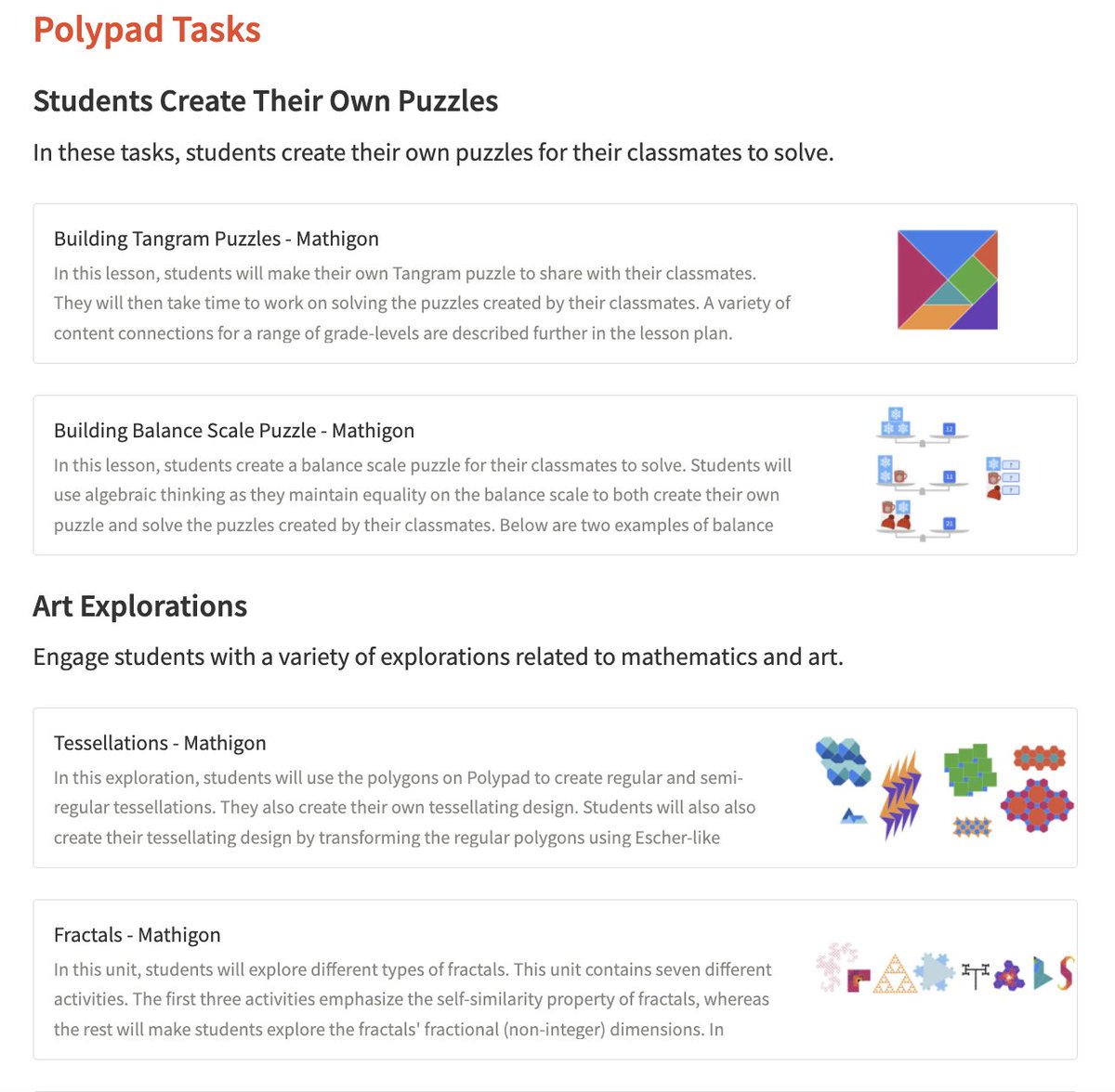 For those looking to plan some end-of-year activities in math class, don't forget about this list from <a href="/MathigonOrg/">Mathigon</a>. 

mathigon.org/task/endofyear

#iteachmath #mtbos