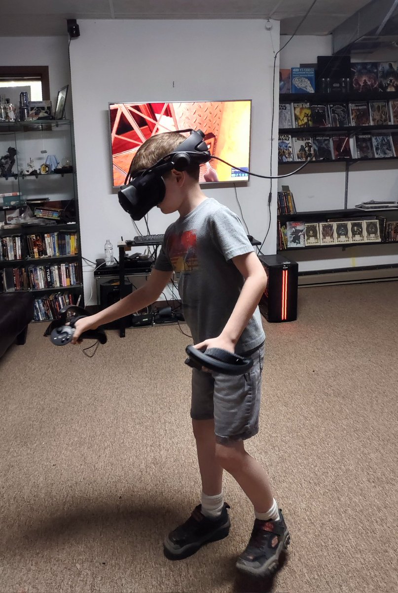 anandadaydream's tweet photo. My son requested my help figuring out puzzles in #MystVR this weekend. He is SO EXCITED about secret passages, remembered random procedure details from watching me play months ago, is obsessed with Mechanical Age, man I am so thrilled to get to share this with him! @cyanworlds https://t.co/2ngyVnbVF3