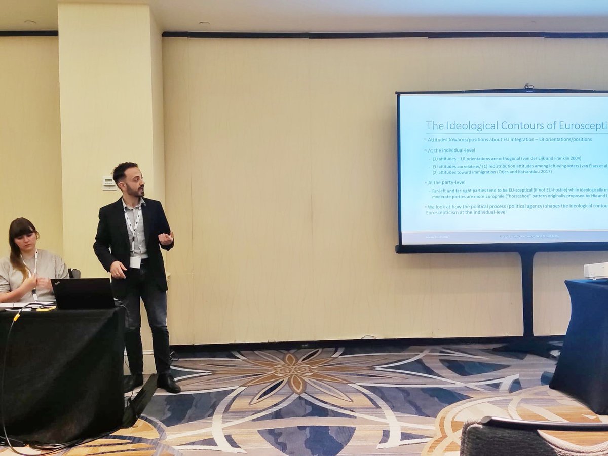 ProConEuProject's tweet image. @ProConEU team at @eustudies  Miami 2022! Thanks to @JaeJaeSpoon @GaryWMarks for their insightful comments and suggestions. What a great conference, looking forward to the next edition in Pittsburgh!