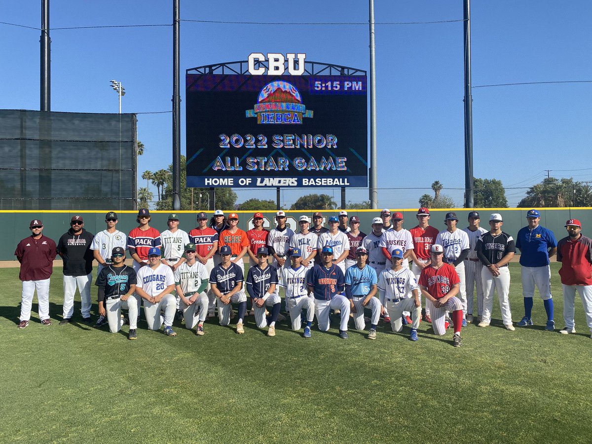 IE_Baseball_HQ's tweet photo. Your 2022 Inland Empire Baseball Coaches Association Senior All-Stars. Riverside Co. vs. San Bernardino Co. https://t.co/YA57N5Mmo4