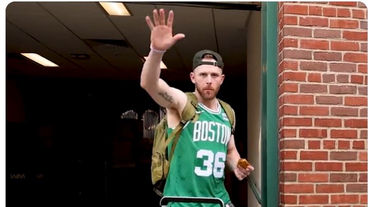 Greg Dudek on X: Trevor Story rocking a Marcus Smart jersey leaving Fenway  today. The Red Sox are going with a Celtics theme as they get ready to  leave for Chicago.  /