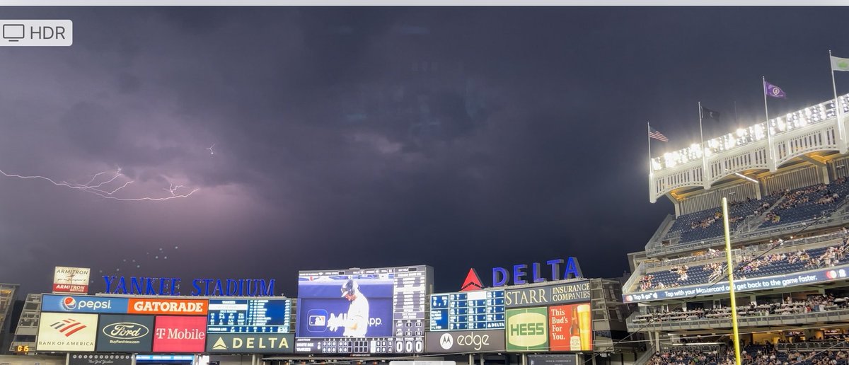 ⁦<a href="/weatherchannel/">The Weather Channel</a>⁩ Lightning over Yankee Stadium