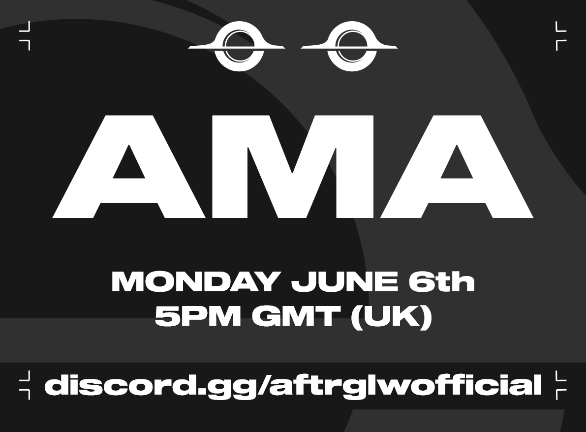 AFTRGLW AMA SIGNAL INCOMING🧑‍🚀

🌐Join the AFTRGLW team on Discord for our very first AMA!

You'll have the chance to get to know us, &amp; ask us any questions YOU want to know about AFTRGLW &amp; #metafashion on #SolanaGiveaway 

📅Monday June 6th @ 5PM GMT

discord.gg/aftrglwofficial