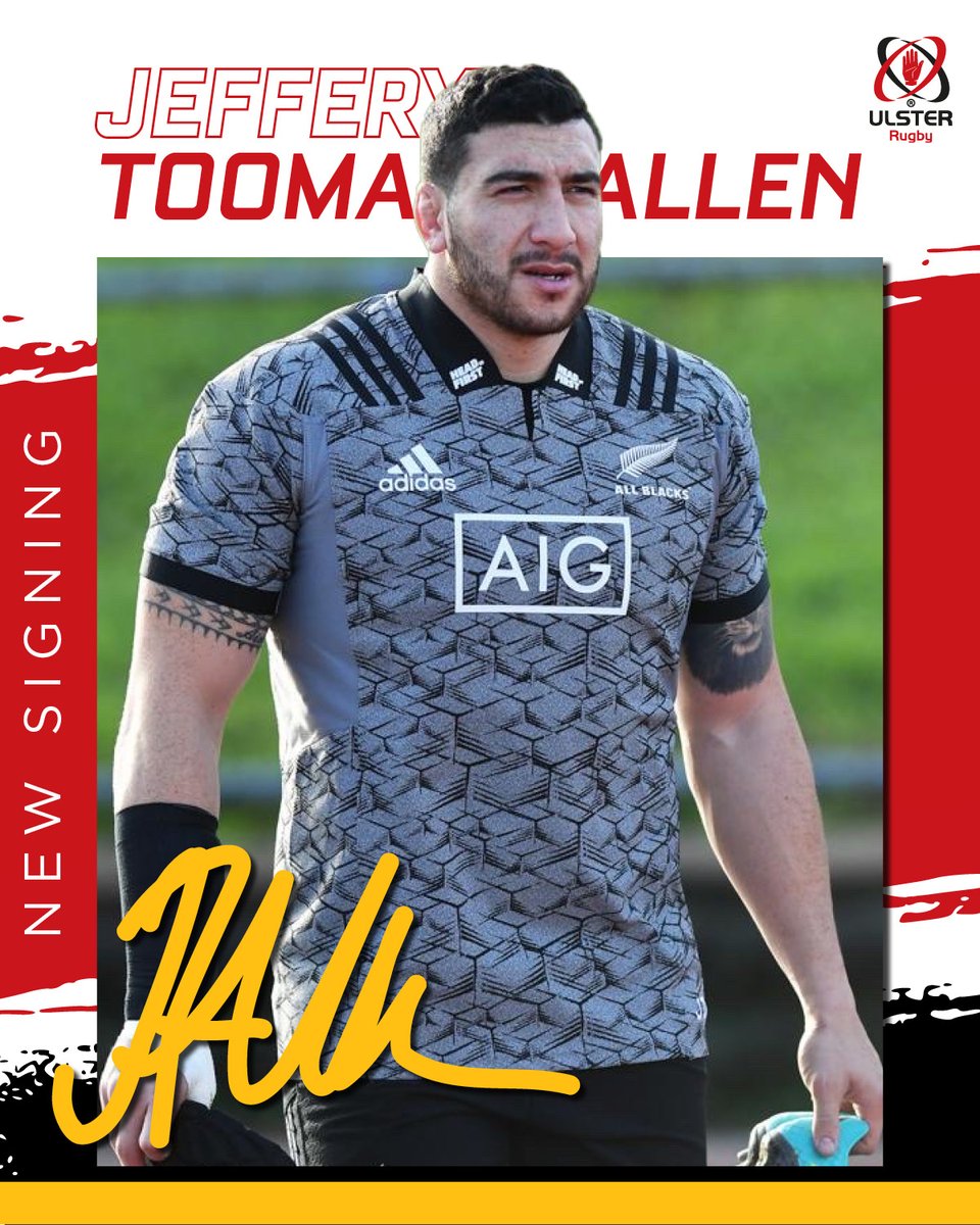 UlsterRugby's tweet photo. 𝗔𝗹𝗹-𝗕𝗹𝗮𝗰𝗸 𝗧𝗼𝗼𝗺𝗮𝗴𝗮-𝗔𝗹𝗹𝗲𝗻 𝗶𝘀 𝗰𝗼𝗺𝗶𝗻𝗴 𝘁𝗼 𝗨𝗹𝘀𝘁𝗲𝗿!
Jeffery Toomaga-Allen has signed with the province on a 1-year deal, and will make the move from Wasps this summer 👊
Full story >> https://t.co/7M5MO4KvR9 https://t.co/4Lzok3vLoU