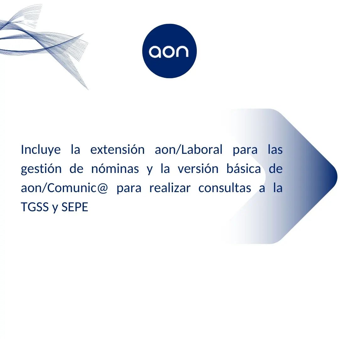 aonsolutions's tweet photo. El Pack cotización dirigido para #asesoria incluye la extensión aon/Laboral y la versión básica de aon/Comunic@
.
.
#aonSolutions #asesorías #gestion #empresas #portalconecta #tributacion #cotización #ticketbai #pymes #autónomos https://t.co/6XIU4a72MI
