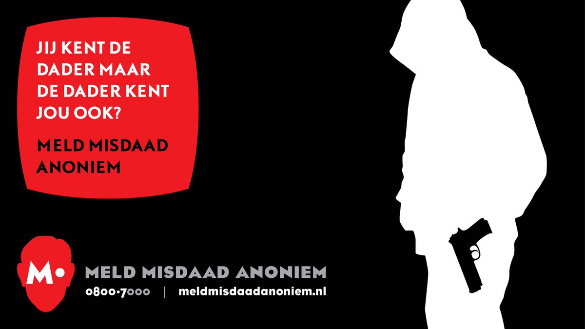 Je bent getuige geweest van een strafbaar feit, maar je kan of durft niet naar de politie? Meld Misdaad Anoniem biedt hiervoor een alternatief. Bij ons kan je anoniem informatie geven over criminaliteit via ☎️0800-7000 of 🖥️meldmisdaadanoniem.nl ✅
