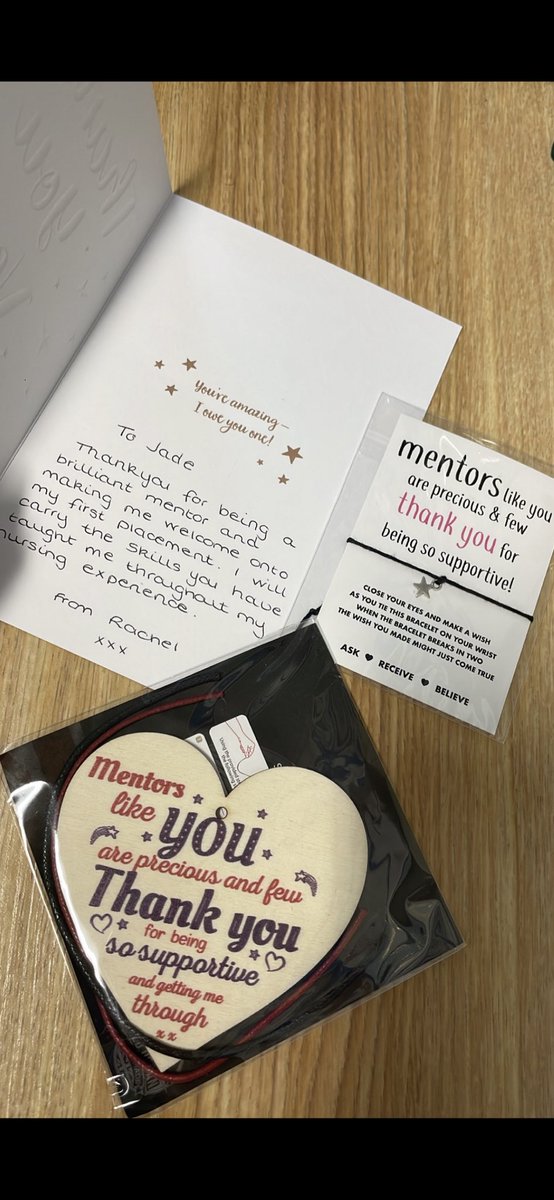 Lovely feedback and gifts given to Jade one of our staff nurses on Ward F8 by one of our student nurses on her first ever clinical placement. 🥰  <a href="/NCAlliance_NHS/">Northern Care Alliance NHS Foundation Trust (NCA)</a> <a href="/OldhamCO_NHS/">Oldham Care Organisation</a>