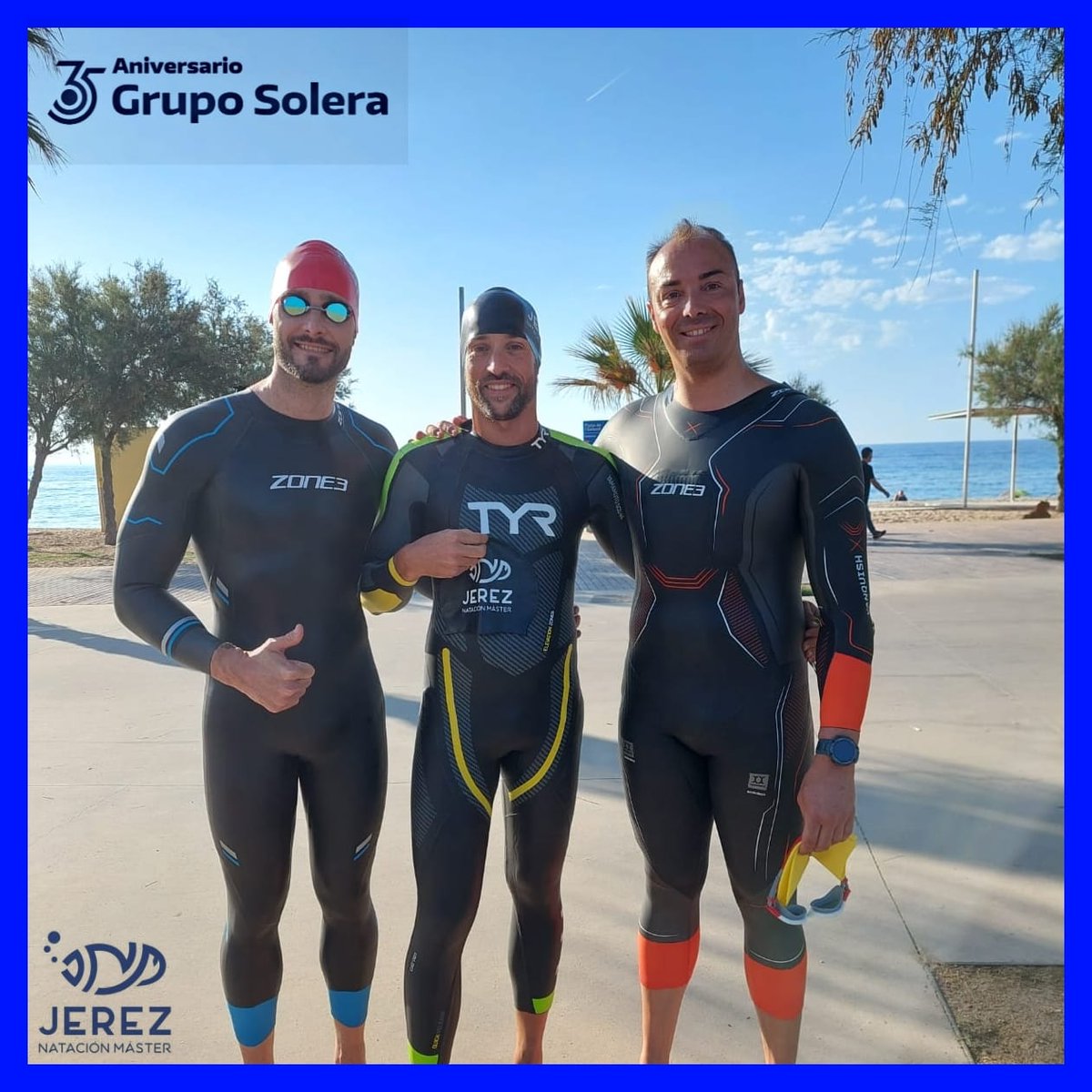 jerezmaster's tweet photo. Los lunes.....a nadar. El equipo en tensión continua. #jnm🔵⚪💙 #openwater #borispallares #tonimartinez #javinuñez #vamoscampeons⚪️🔵💪 https://t.co/nlEESSKQyK