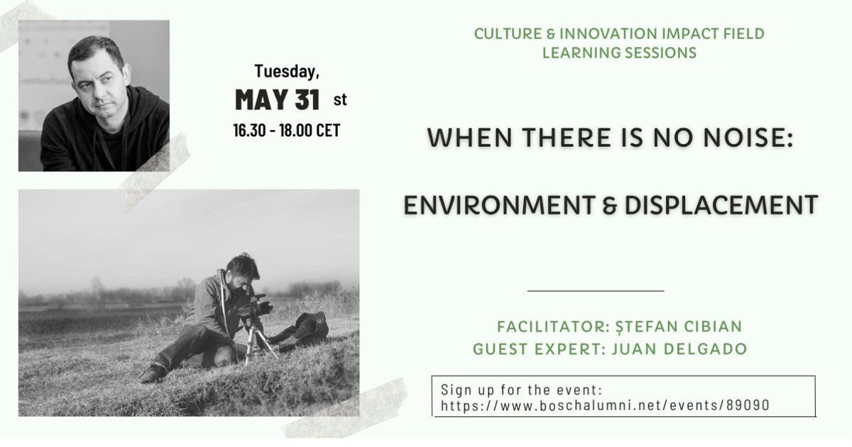 Stefan Cibian talks to Juan delGado about his ongoing project Drifting Narratives, in which he travelled to Greece and the Arctic Circle where he encountered individuals affected by climate and conflict.
Join us tomorrow at 4.30 (CET):
boschalumni.net/events/89090
