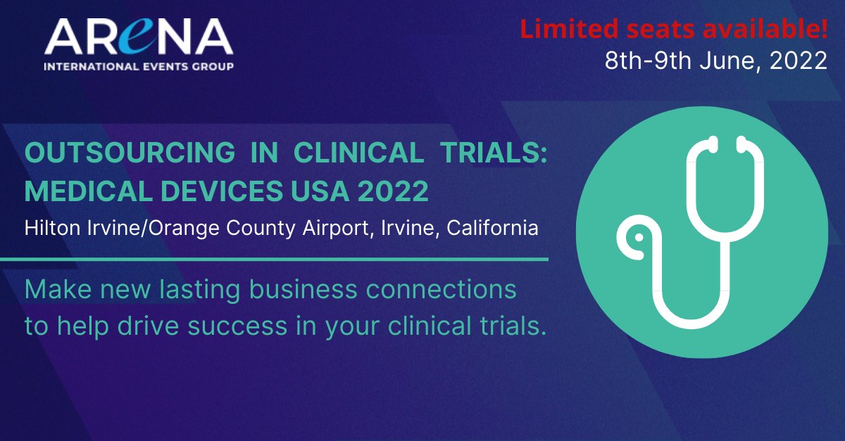 With just over 1 week left we only have a few remaining seats available for our event OUTSOURCING IN CLINICAL TRIALS: MEDICAL DEVICES USA 2022 taking place on 8th-9th June!

Register here: bit.ly/3iY2NZo 
Use Code: MPMK 
#outsoucing #clinicaltrials