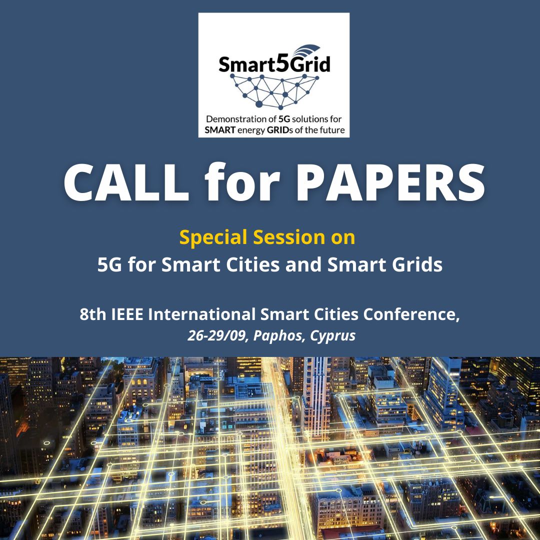 Smart5Grid (@smart5grid) on Twitter photo #LearnAboutSmart5Grid:
๐ผ๐ฆ๐บ๐ฎ๐ฟ๐๐ฑ๐๐ฟ๐ถ๐ฑ ๐ฝ๐ฟ๐ผ๐ท๐ฒ๐ฐ๐ organises a Special Session on 5G for Smart Cities and Smart Grids.
๐8th <a href="/IEEE/">IEEE</a> International Smart Cities Conference,
โ๏ธ๐ญ๐๐ ๐ผ๐ณ ๐๐๐น๐ ๐ฎ๐ฌ๐ฎ๐ฎ.
๐ kios.ucy.ac.cy/ISC2track5G/
<a href="/5GPPP/">5GPPP</a> <a href="/HorizonEU/">Horizon Europe ๐ช๐บ</a> #LearnAboutSmart5Grid:
๐ผ๐ฆ๐บ๐ฎ๐ฟ๐๐ฑ๐๐ฟ๐ถ๐ฑ ๐ฝ๐ฟ๐ผ๐ท๐ฒ๐ฐ๐ organises a Special Session on 5G for Smart Cities and Smart Grids.
๐8th <a href="/IEEE/">IEEE</a> International Smart Cities Conference,
โ๏ธ๐ญ๐๐ ๐ผ๐ณ ๐๐๐น๐ ๐ฎ๐ฌ๐ฎ๐ฎ.
๐ kios.ucy.ac.cy/ISC2track5G/
<a href="/5GPPP/">5GPPP</a> <a href="/HorizonEU/">Horizon Europe ๐ช๐บ</a>