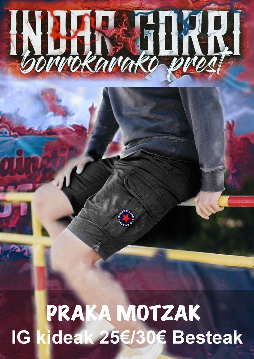 igmateriala's tweet photo. ๐๐๐MOMENTU HONETAN SALGAI / A LA VENTA EN ESTOS MOMENTOS: ๐๐๐
PRAKA MOTZAK Disponible en tallas 38 y 40 solamente / Bakarrik 38 eta 40 nehurritan eskuragarri.
#IGmateriala #IndarGorri https://t.co/VbthiKcGpK