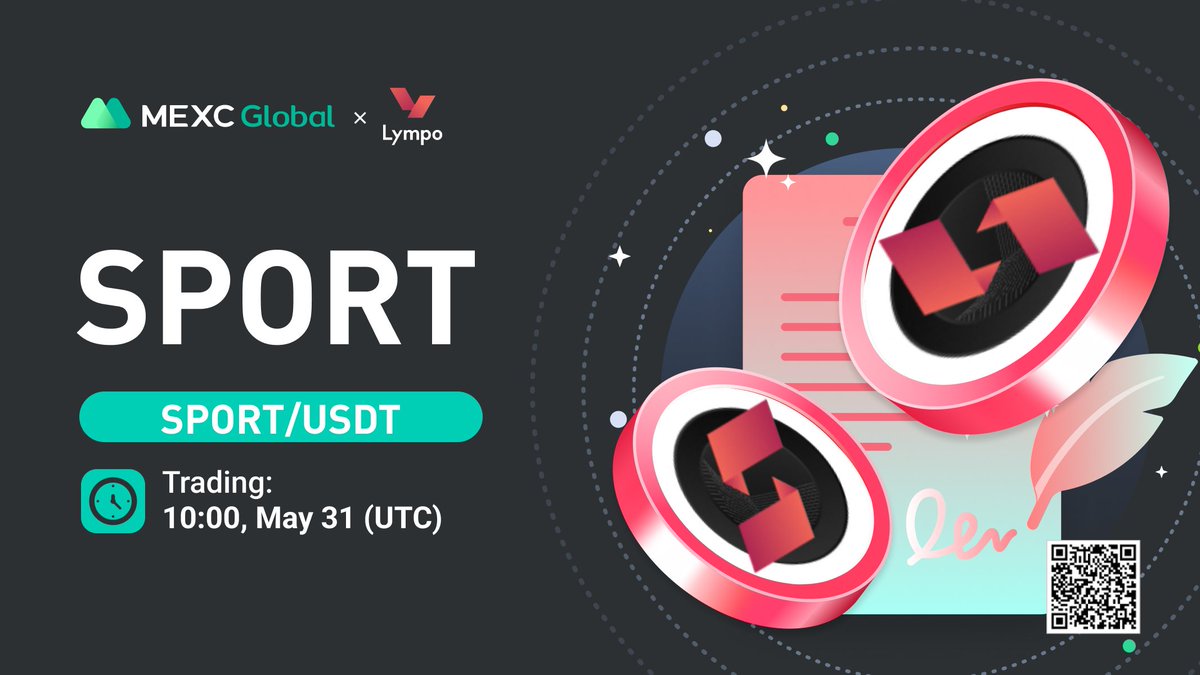 📈 $SPORT/USDT will list as a spot trading pair in the Innovation Zone at 10:00 on May 31 (UTC) <a href="/Lympo_io/">Lympo.io - Crypto Community</a>

Details: bit.ly/3wYiuYn

💚Sign up: bit.ly/3uemwLl

#findnextmoonshot #Lympo #MEXC