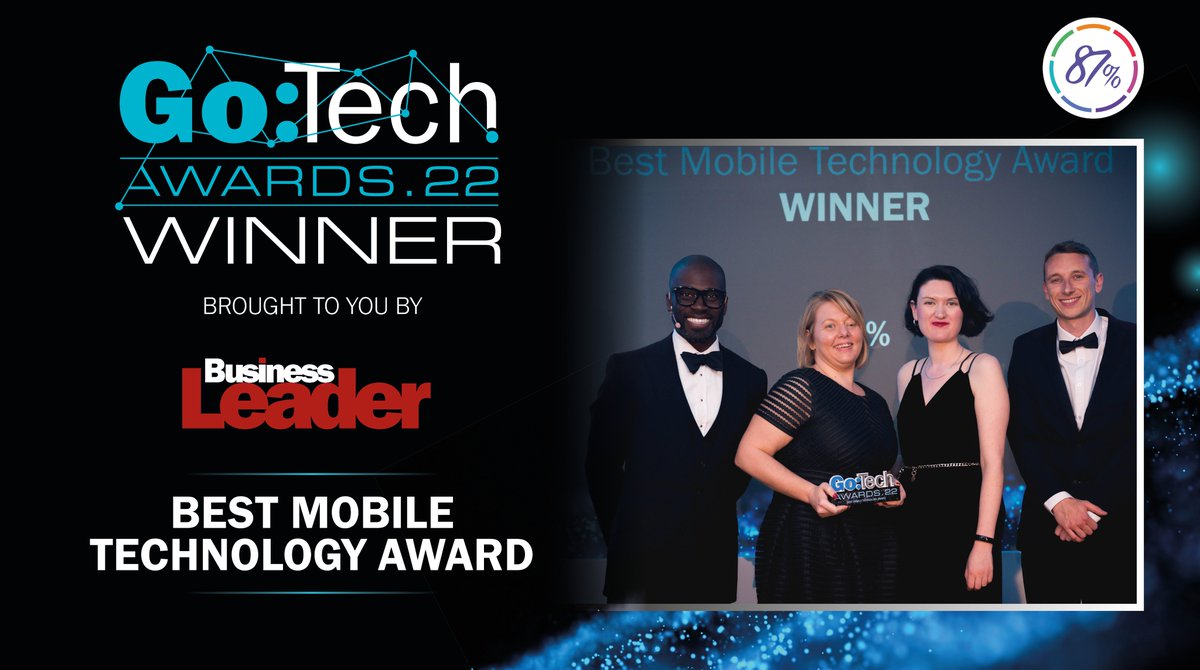 87PercentLtd's tweet image. ICYMI: This month, 87% was awarded ‘Best Mobile Technology Award’ in the #GoTechAwards by @BLeaderNews @GoTechAwards 

We&apos;re honoured to be recognised for our work to measure, understand &amp;amp; improve #wellbeing in the workplace

businessleader.co.uk/live-events/go…

1/2
