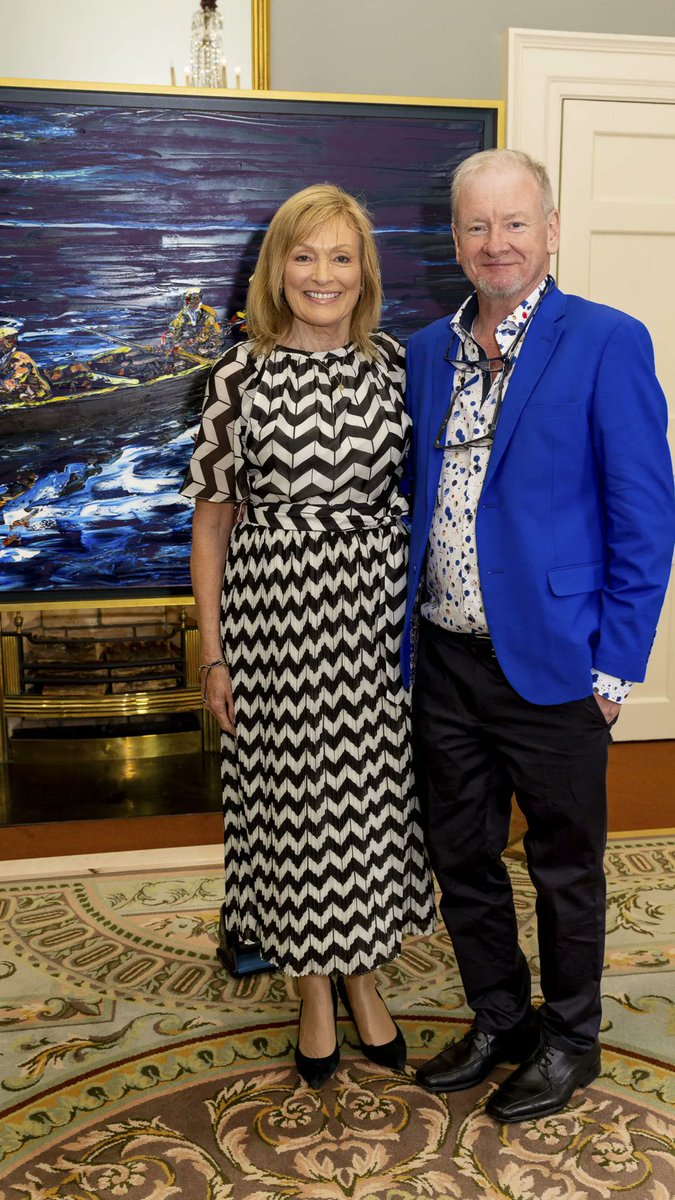 TheOrielGallery's tweet photo. Beautiful evening @MerrionHotel to celebrate the launch of Liam O'Neill latest exhibition An Naomhóg: Work Horse of the Sea in presented by The Oriel Gallery

@IrelandinLA @IrelandChamber  @IrelandinNY @IrelandEmbGB #irelandhouse #irelandglobalfootprint2025 https://t.co/KB84Oo1So8