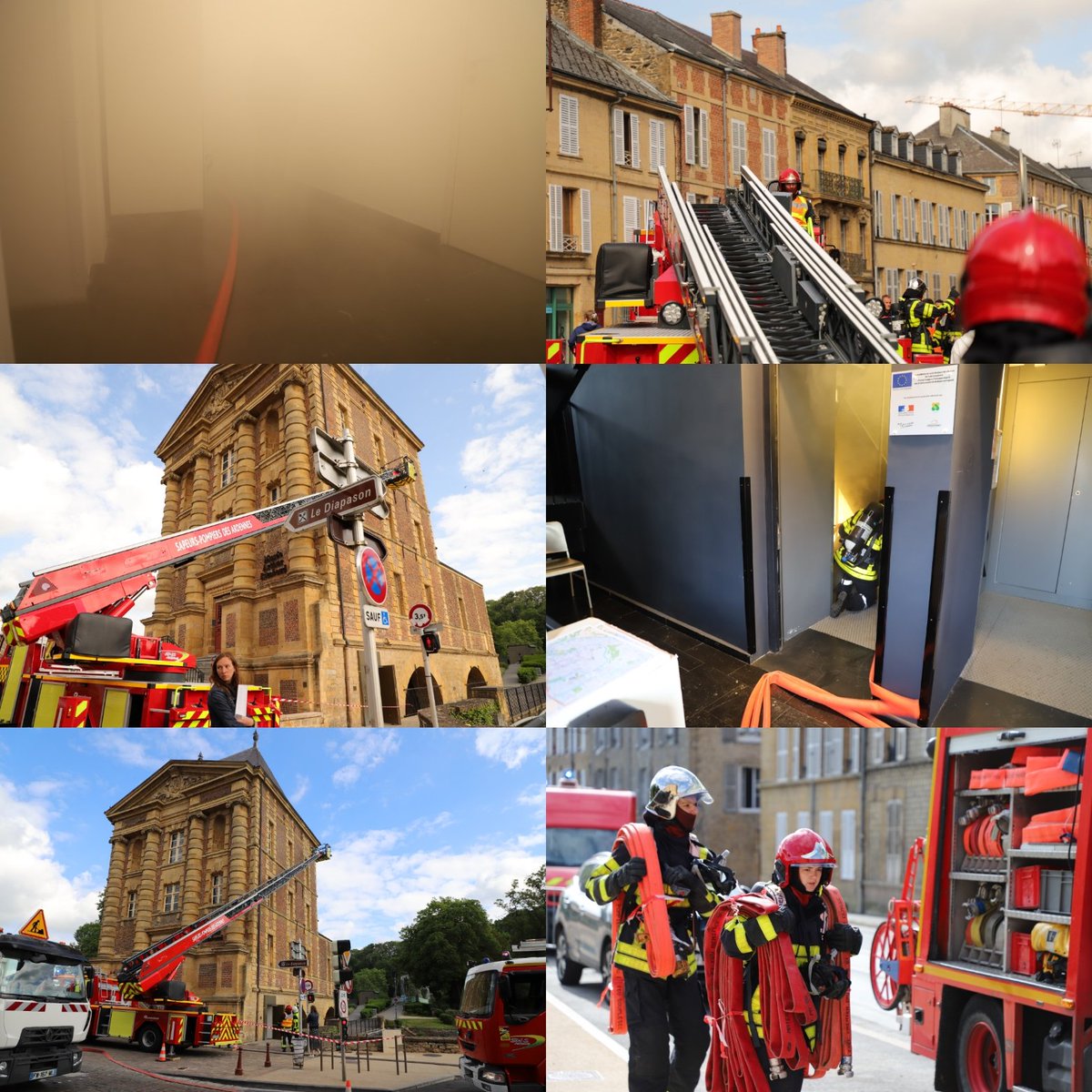 sdis08's tweet photo. Exercice #SDIS08 #IUT au #MuséeRimbaud. Une belle collaboration 👩🏻🚒👨🎓 qui permet l'organisation et la validation de beaux projets. Bravo à Antoine #Projet1 et Nathan #Projet2, rendez-vous sur @France3CA #EnsembleOnVaPlusLoin #Parcoursup @PompiersFR @BouclierBleu @Ardennes https://t.co/SJeokbFZEY