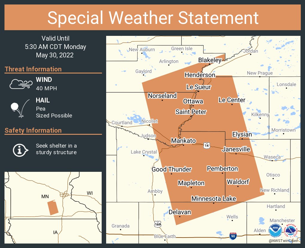 NWS Twin Cities on Twitter "A special weather statement has been