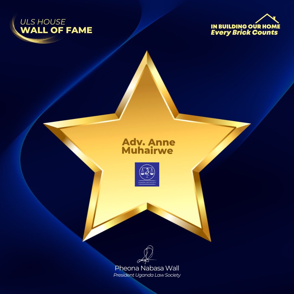 ug_lawsociety's tweet photo. ULS House Wall of Fame.
Adv. Ann Muhairwe will have her name posted on the ULS House Wall of Fame in honor of her contribution to the ULS House construction. #EveryBrickCounts
Contribute to the ULS House today!! https://t.co/gnI8qGiSlh