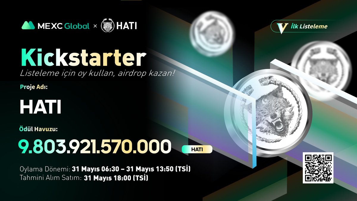 🔥 #MEXC Kickstarter - 9.803.921.570.000 <a href="/Freyashii/">Freya</a> $HATI Airdrop Kazanmak için Oy Kullanın!

🗳 Oylama Tarihi: 31 Mayıs 06.30 – 31 Mayıs 13.50
🔄 Tahmini Alım Satım: 31 Mayıs 18.00

📌 Ayrıntılar: bit.ly/3abZP2A

👉 Hesap Açın: bit.ly/3NzyWE3

#MEXCTürkiye #MX