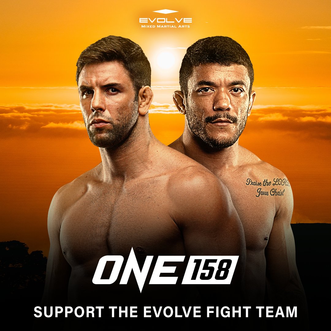 EvolveMMA's tweet image. Mark your calendars! Support BJJ World Champions @MarcusBuchecha and Alex Silva from the EVOLVE Fight Team this Friday, 3rd June in the @ONEChampionship ring at #ONE158!

#ONEChampionship #BJJ #Grappling #EvolveMMA