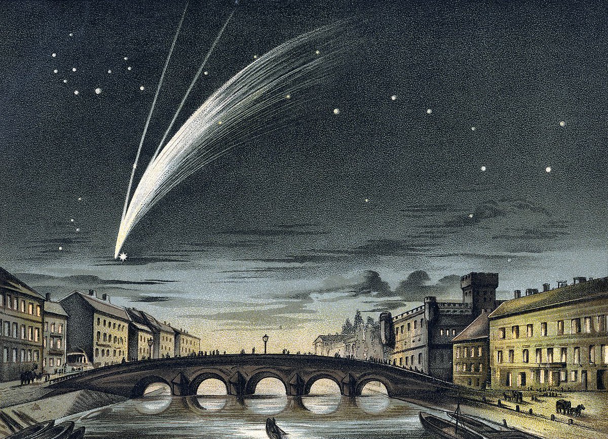 gingaza's tweet photo. ドナーティ彗星1858年6月2日に Giovanni Battista Donati フィレンツェ、フィレンツェ天文台スタッフが発見。
名前の発音は ドナーティ。『寄付』の意味で古代インド語からの、旦那さん、檀家さんと親類の言葉。
明石市立天文科学館のプラネタリウムに投影機がついていて軌道形状変化を投影できる。 https://t.co/fiD6FbsSzS