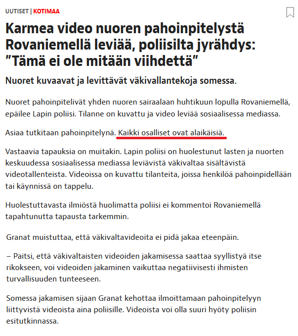 NuuniUnna's tweet photo. Valtamedia jättää kertomatta, että n. 13-vuotiaan suomalaisen pojan tajuttomaksi hakanneet olivat ulkomaalaistaustaisia, jotka näyttävät olevan noin 17-18 vuotiaita miehiä.

Myös poliisin mielestä on tärkeintä se, että suomalaiset eivät näkisi pahoinpitelystä leviävää videota. https://t.co/n7DK5STaRS