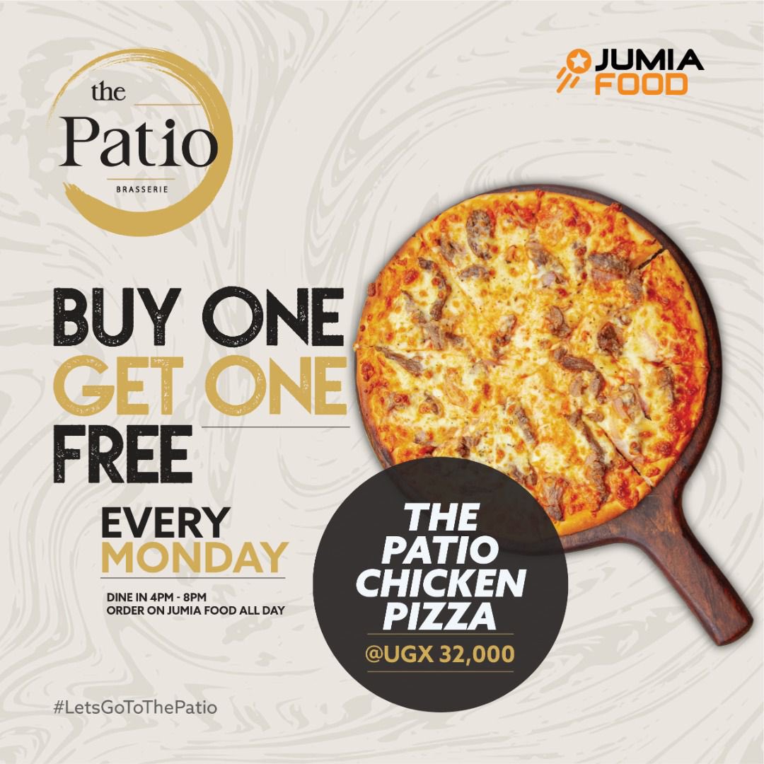 HugamaraGroup's tweet photo. Buy One 🍕 Get one Free 🍕
Every Monday is Pizza day over here. Delight in every slice! 

Order on Jumia food https://t.co/JW3TpPXaEt 
#LetsGoToThePatio #ThePatioDelivers https://t.co/lnwlWjrMvx